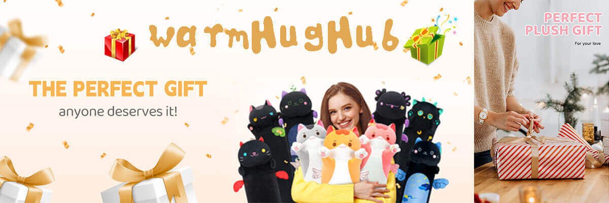Warmhughub Adorable Long Cat Plush Pillow Description